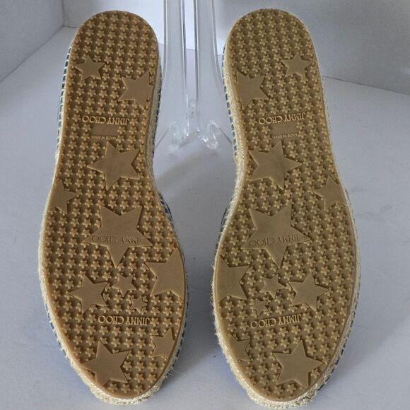 Jimmy Choo Dreya Denim Leather d'Orsay Espadrille Size 41/US11 - Picture 9 of 10